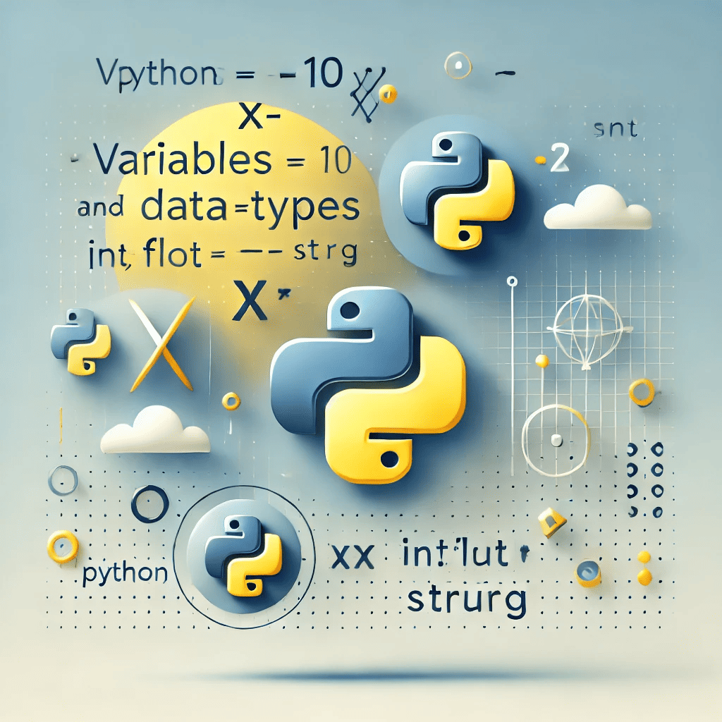 Learn Python variables and data types to write efficient programs. Variables store values, while data types define the kind of data stored.